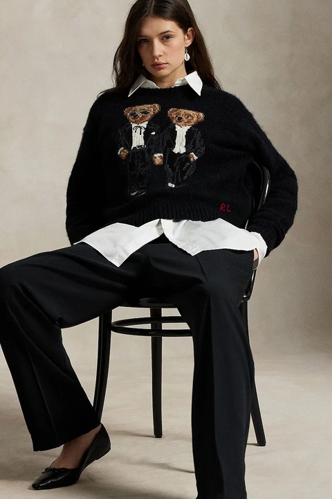 Polo Ralph Lauren sweter z dodatkiem wełny damski kolor czarny 211978619 - zdjęcie produktu nr 2