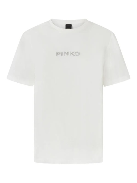 PINKO embroidered logo t-shirt - White - zdjęcie produktu nr 1