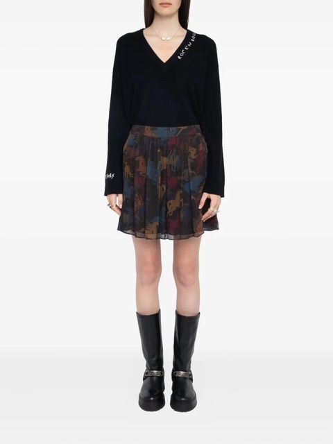 Zadig&Voltaire pleated horse-print skirt - Brown - zdjęcie produktu nr 2