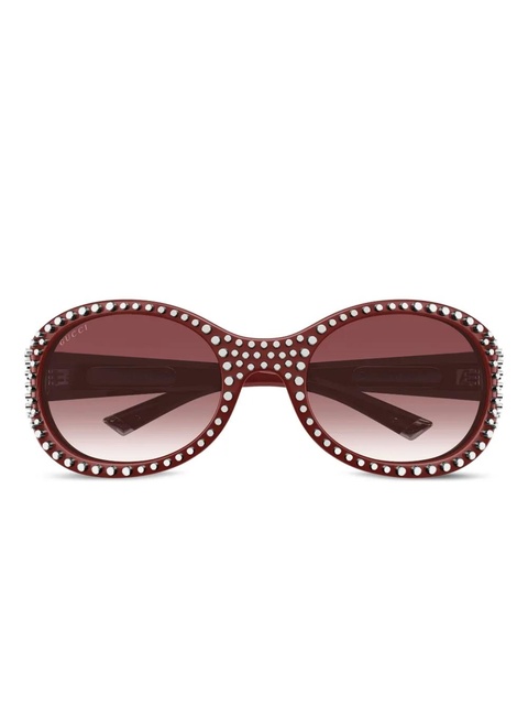 Gucci Eyewear GG2013S stud-embellished sunglasses - Red - zdjęcie produktu nr 1