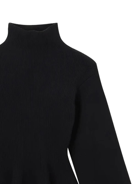 Róhe ribbed high-neck sweater - Black - zdjęcie produktu nr 2