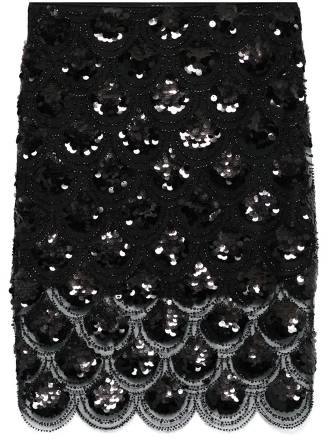 ROTATE BIRGER CHRISTENSEN sequinned pencil skirt - Black - zdjęcie produktu nr 1