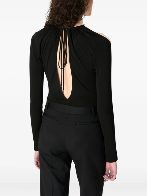 Marine Serre draped keyhole bodysuit - Black - zdjęcie produktu nr 2