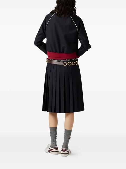 Miu Miu pinstripe pleated skirt - Blue - zdjęcie produktu nr 2