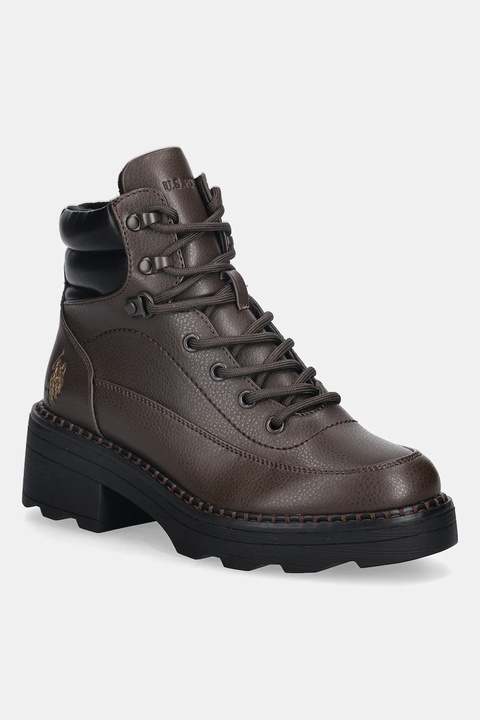 U.S. Polo Assn. workery HANNAH001 damskie kolor brązowy na słupku lekko ocieplone HANNAH001W/EY1 - zdjęcie produktu nr 1