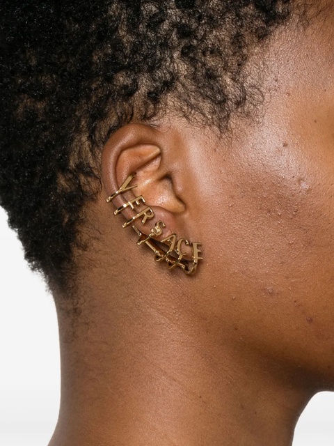 Versace logo-lettering ear cuff - Gold - zdjęcie produktu nr 2