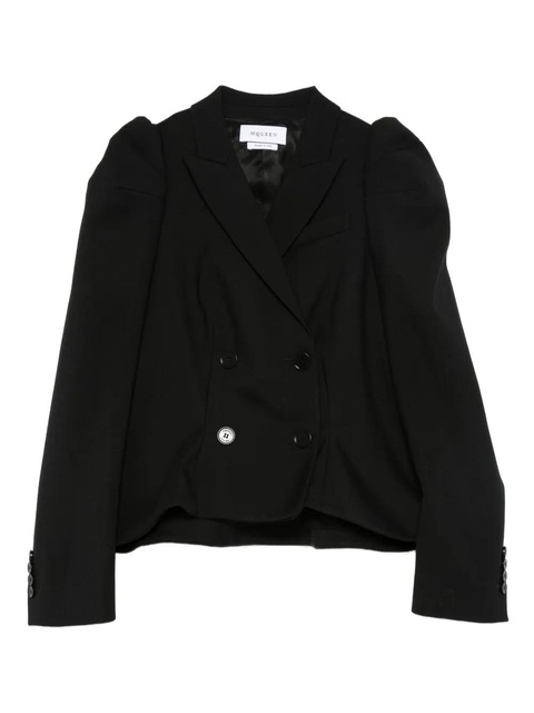 Alexander McQueen puff-sleeve double-breasted jacket - Black - zdjęcie produktu nr 1