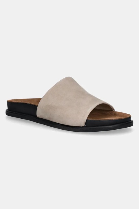 Vagabond Shoemakers klapki zamszowe EFFIE damskie kolor beżowy 5922-050-07 - zdjęcie produktu nr 1