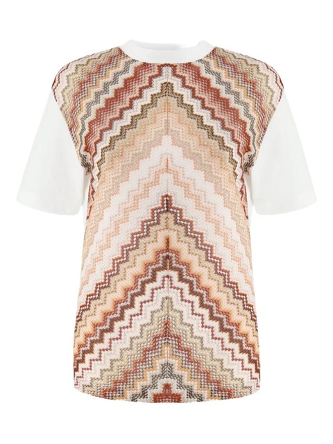 Missoni chevron-woven T-shirt - White - zdjęcie produktu nr 1