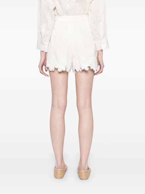 Maje guipure lace-detail shorts - White - zdjęcie produktu nr 2