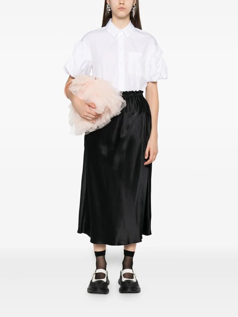 Simone Rocha ruffled silk skirt - Black - zdjęcie produktu nr 2