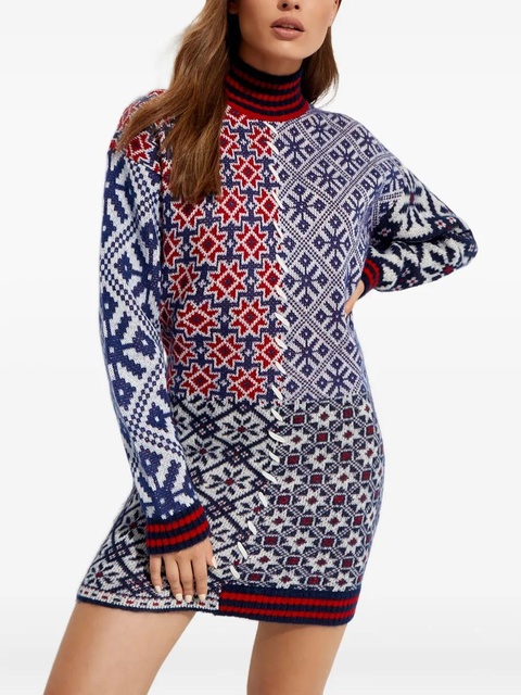 Golden Goose roll-neck mini dress - Blue - zdjęcie produktu nr 1