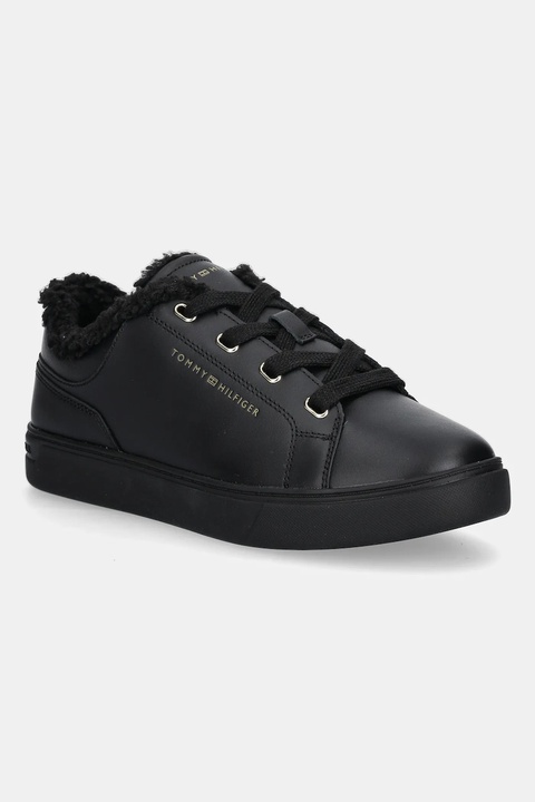 Tommy Hilfiger sneakersy skórzane CASUAL CUPSOLE SNEAKER WL damskie kolor czarny FW0FW08824 - zdjęcie produktu nr 1