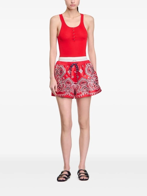 SANDRO organic-cotton blend top - Red - zdjęcie produktu nr 2