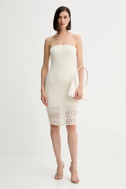 Guess sukienka LEAH kolor beżowy mini dopasowana W5YK76 Z3P21 - zdjęcie produktu nr 2