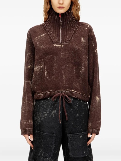 Diesel M-Marcellette half-zip sweater - Brown - zdjęcie produktu nr 2