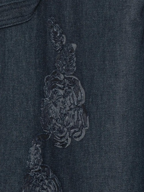 ROTATE BIRGER CHRISTENSEN rose-embroidery five-pocket jeans - Blue - zdjęcie produktu nr 2