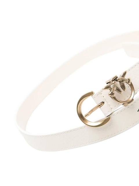 PINKO Love-Birds-motif leather belt - White - zdjęcie produktu nr 2