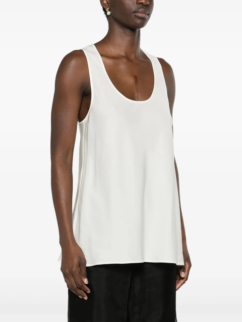 LEMAIRE scoop-neck satin tank top - White - zdjęcie produktu nr 2