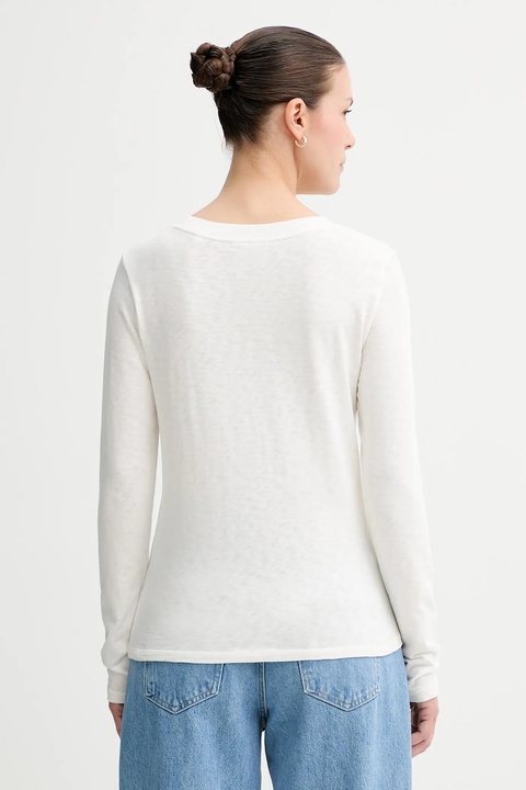 Marc O'Polo longsleeve bawełniany kolor beżowy 5000007048 - zdjęcie produktu nr 2