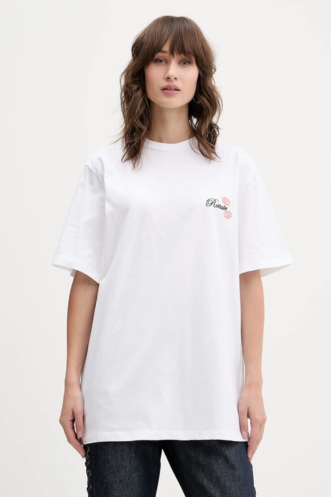 Rotate t-shirt bawełniany damski kolor biały 114745400 - zdjęcie produktu nr 1