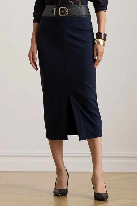 Lauren Ralph Lauren spódnica kolor granatowy midi ołówkowa 200P03729 - zdjęcie produktu nr 1