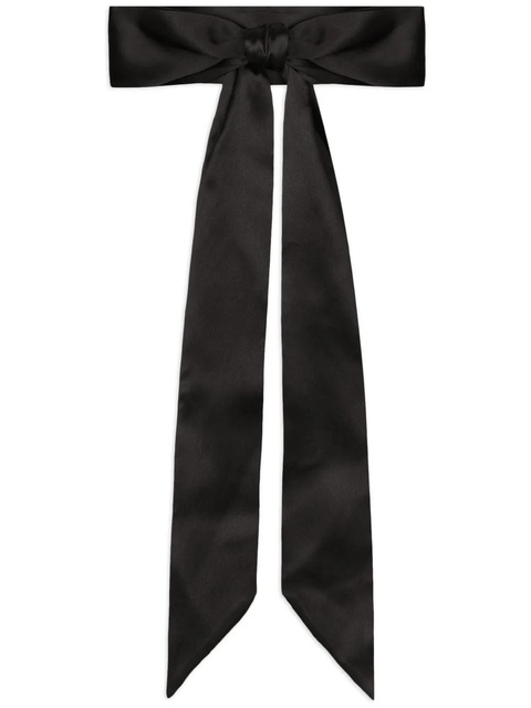 Dolce & Gabbana bow-embellished silk belt - Black - zdjęcie produktu nr 1