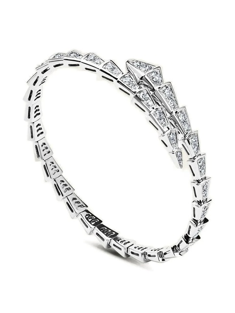 Bvlgari 18k white gold slim Serpenti Viper diamond bracelet - Silver - zdjęcie produktu nr 2