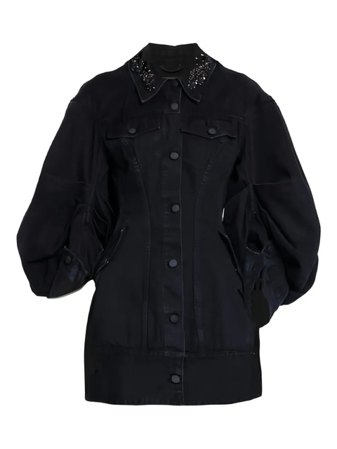 Simone Rocha embellished denim jacket - Black - zdjęcie produktu nr 1