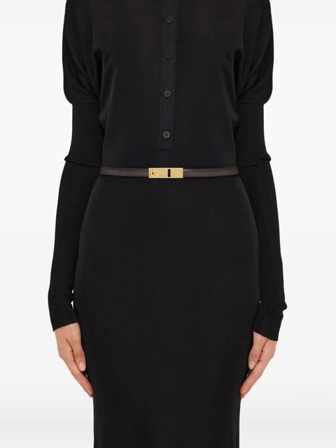 Ferragamo Hug calfskin-leather belt - Brown - zdjęcie produktu nr 1