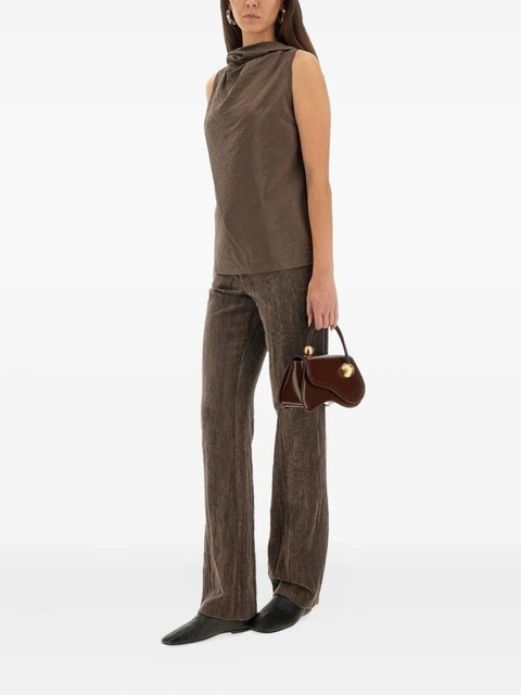 Alysi textured trousers - Brown - zdjęcie produktu nr 1