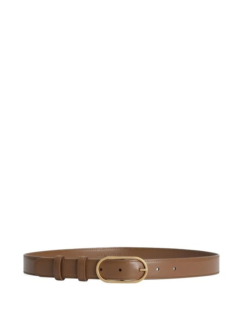 Dolce & Gabbana oval-buckle leather belt - Brown - zdjęcie produktu nr 1