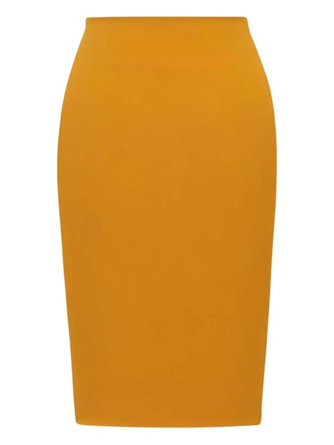 Saint Laurent concealed-pockets midi skirt - Orange - zdjęcie produktu nr 1