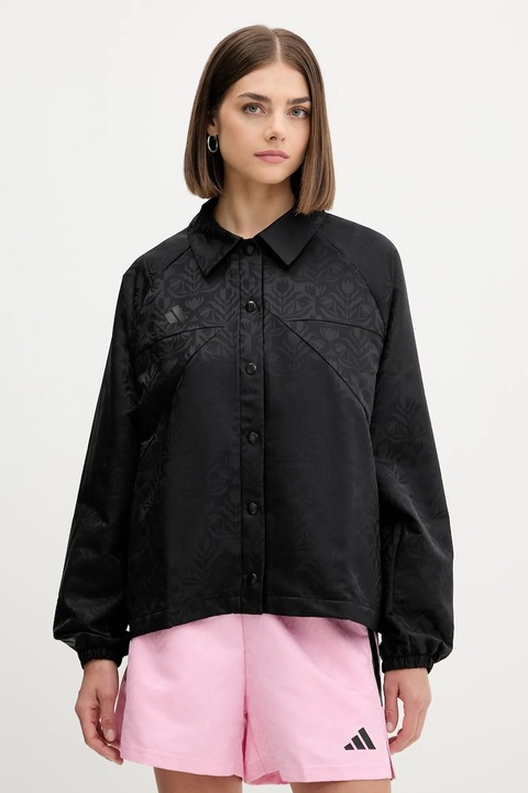 adidas kurtka House of Tiro kolor czarny przejściowa oversize JL7647 - zdjęcie produktu nr 1