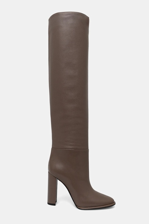 Le Silla kozaki skórzane Stivale Elsa damskie kolor brązowy na słupku 7060C100RBPPGLO793 - zdjęcie produktu nr 2