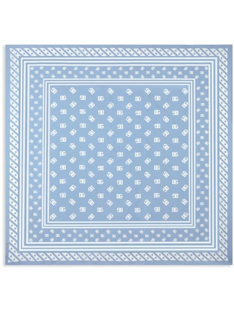 Dolce & Gabbana DNA logo-print silk scarf - Blue - zdjęcie produktu nr 1