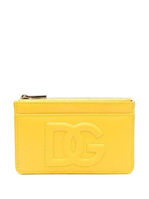 Dolce & Gabbana medium DG-embossed card holder - Yellow - zdjęcie produktu nr 1