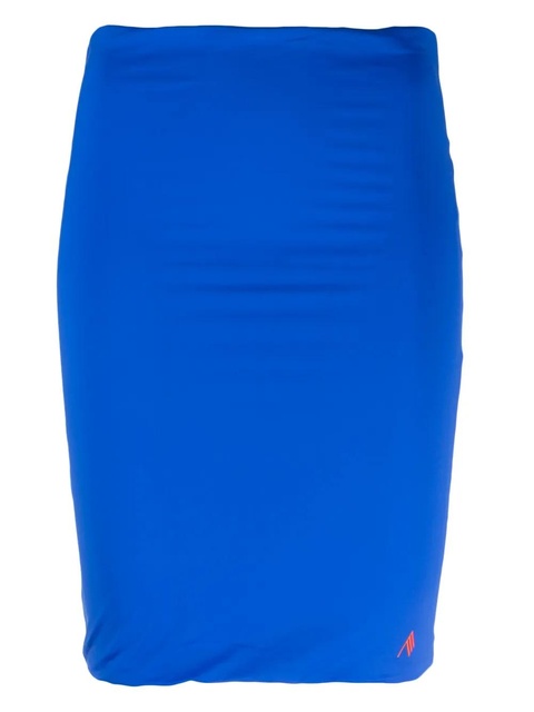 The Attico raised-logo pencil skirt - Blue - zdjęcie produktu nr 1