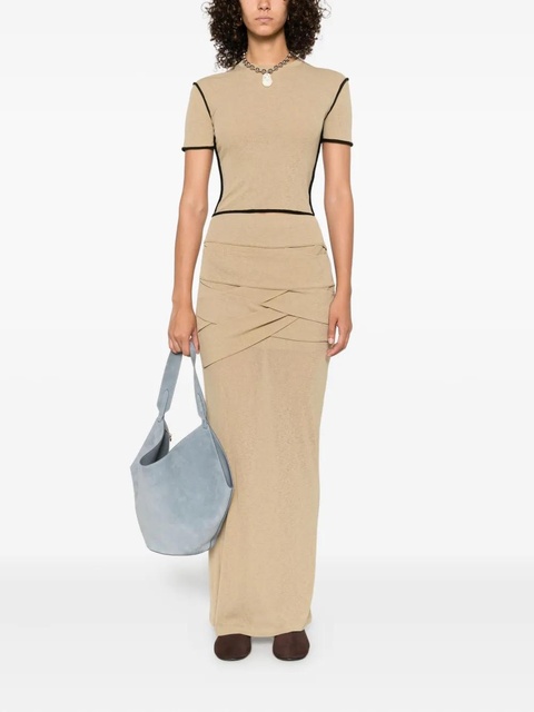 Nanushka draped-panel maxi skirt - Neutrals - zdjęcie produktu nr 2