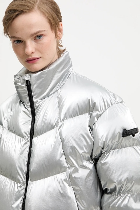 Hugo Blue kurtka kolor srebrny zimowa oversize 50546368 - zdjęcie produktu nr 2