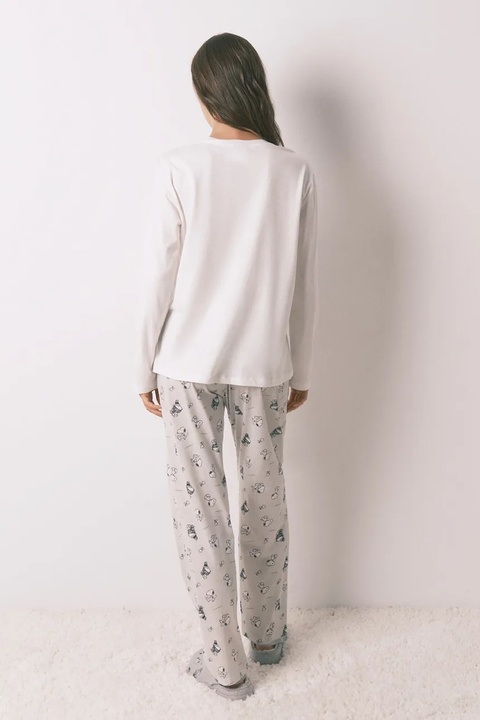 women'secret piżama SNOOPY damska kolor beżowy bawełniana 3132161 - zdjęcie produktu nr 2