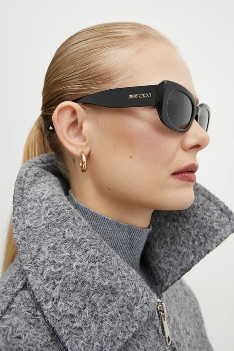 Jimmy Choo okulary przeciwsłoneczne damskie kolor czarny 0JC5029U - zdjęcie produktu nr 1