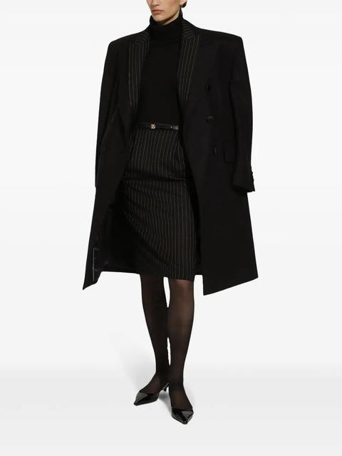 Dolce & Gabbana pinstripe-pattern wool skirt - Black - zdjęcie produktu nr 1