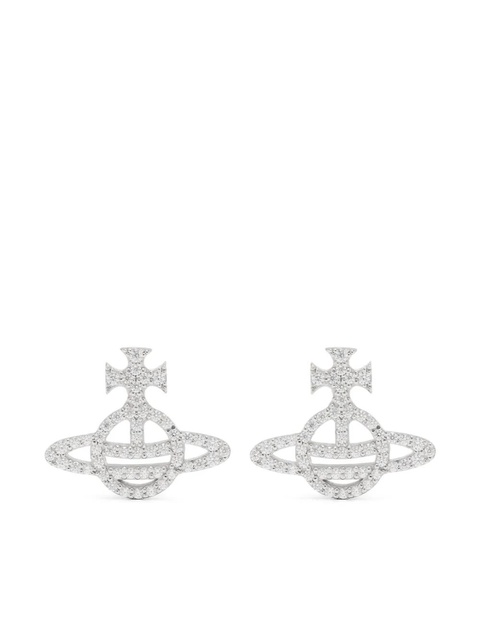 Vivienne Westwood Calliope embellished Orb-plaque earrings - Silver - zdjęcie produktu nr 1