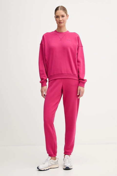 Dkny bluza bawełniana damska kolor różowy gładka DP5T1406 - zdjęcie produktu nr 2