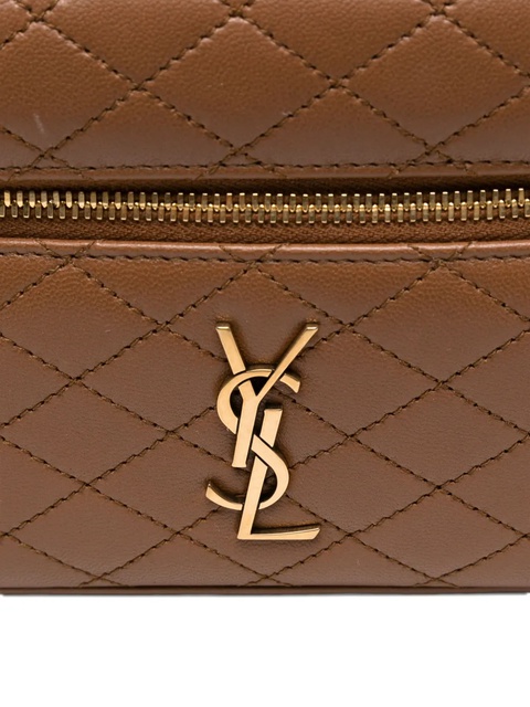 Saint Laurent Gaby quilted mini tote bag - Brown - zdjęcie produktu nr 2