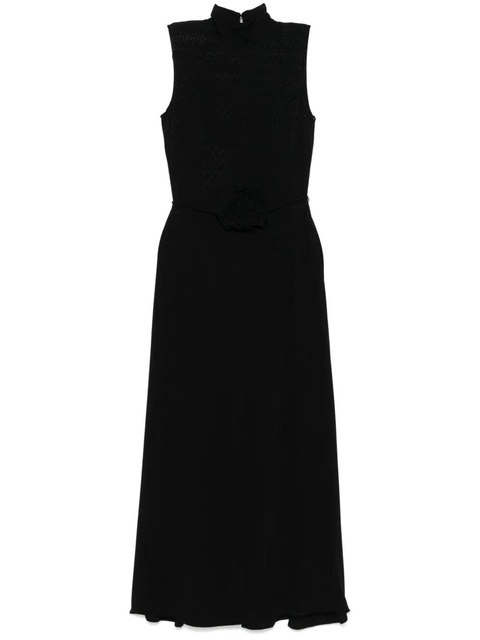 ROTATE BIRGER CHRISTENSEN floral-appliqué maxi dress - Black - zdjęcie produktu nr 1