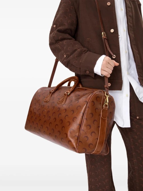 Marine Serre large Moon Airbrushed crossbody bag - Brown - zdjęcie produktu nr 1