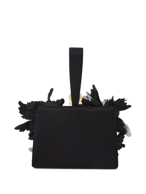 Ferragamo mini floral-detailing clutch bag - Black - zdjęcie produktu nr 1