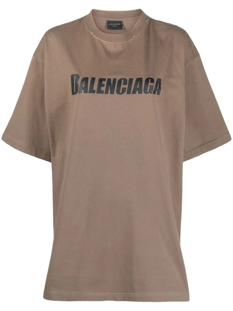 Balenciaga Caps cotton T-shirt - Brown - zdjęcie produktu nr 1